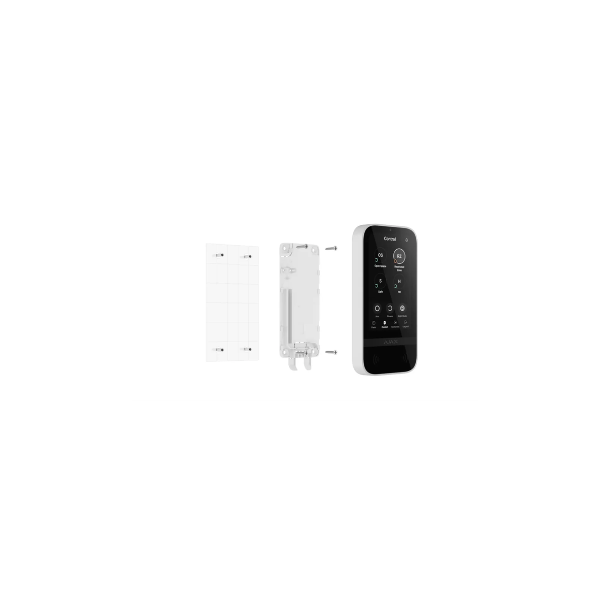 Ajax - KeyPad TouchScreen (White) — view 1