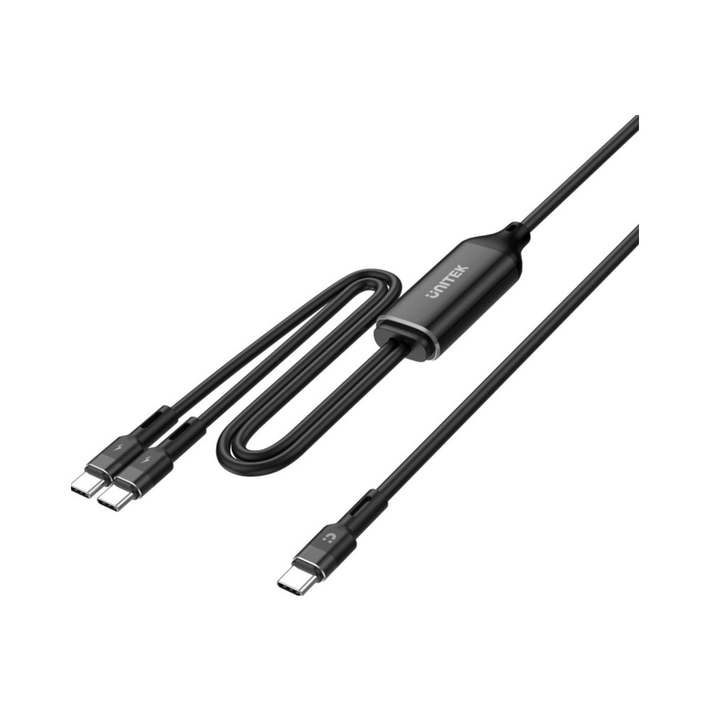 Unitek - C14146ABK 1.8M 100W Pd 2-In-1 Usb Type-C Charging Cable